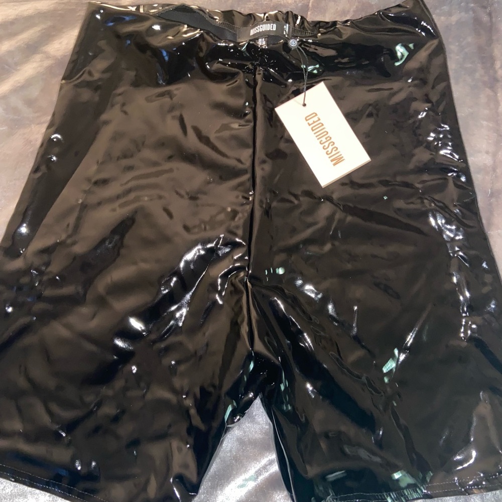Vinyl Biker Shorts